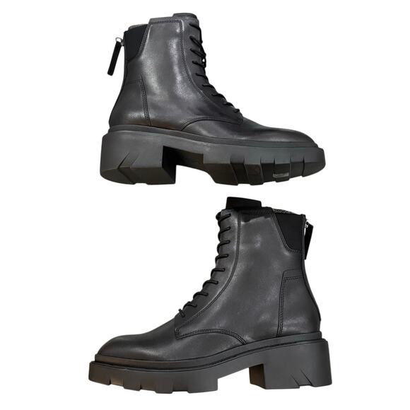 Ash Women's Size 40M Moody Leather Combat Boots Black - Picture 4 of 12
